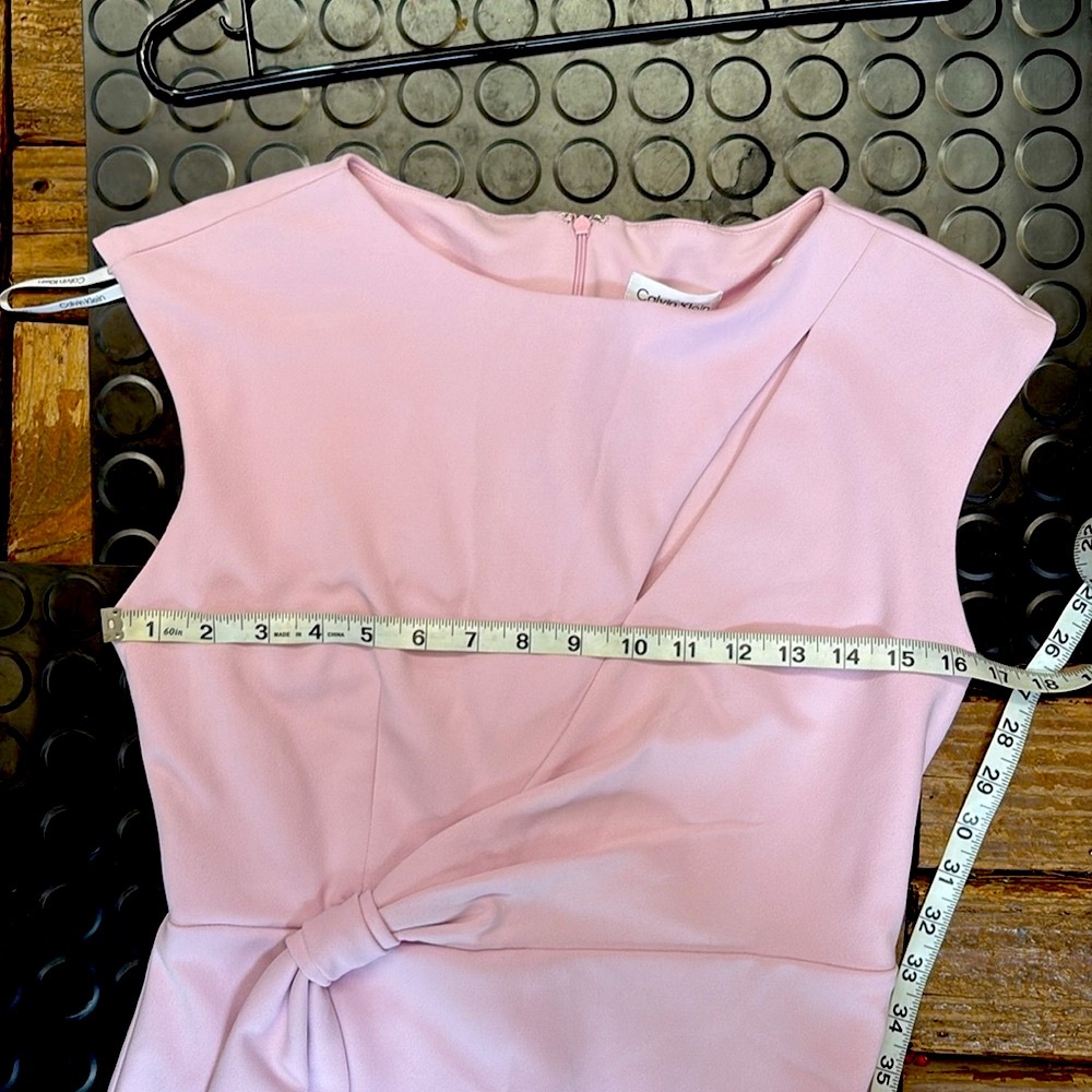 Calvin Klein Asymmetrical Ruched Midi Dress - Picture 12 of 13